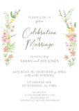 Floral Frame Party Invitation {pink}