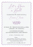 Lilac Watercolor Scallop Invitation