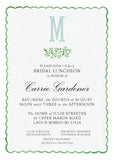 Blue and Green Watercolor Scallop Invitation