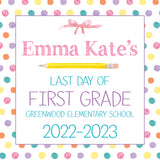 Back To School Sign {Pink Polka Dot}