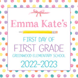 Back To School Sign {Pink Polka Dot}