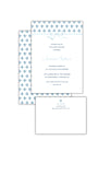 Block Print Baby Shower Invitation-Blue