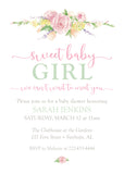 Watercolor Floral Shower Invitation