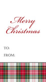 Non-Personalized Merry Christmas Plaid Hang Tag