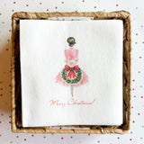 Vintage Girl Paper Cocktail Napkins (brown)