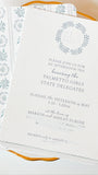 Blue Watercolor Scallop Invitation