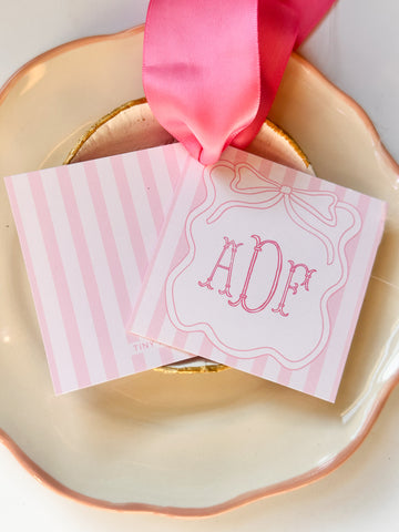 Charm + Cheer Rosy Ribbons Gift Tag