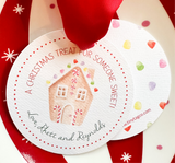 Round Gingerbread House Tiny Tag