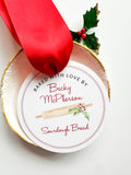 Baked With Love Rolling Pin Round Tag