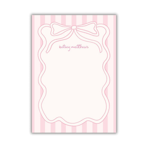 Charm + Cheer Rosy Ribbons Notepad