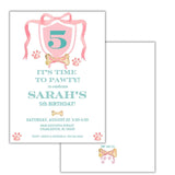 Puppy Party Invitation {pink}