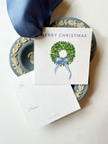 Non-Personalized Boxwood Wreath {blue bow}