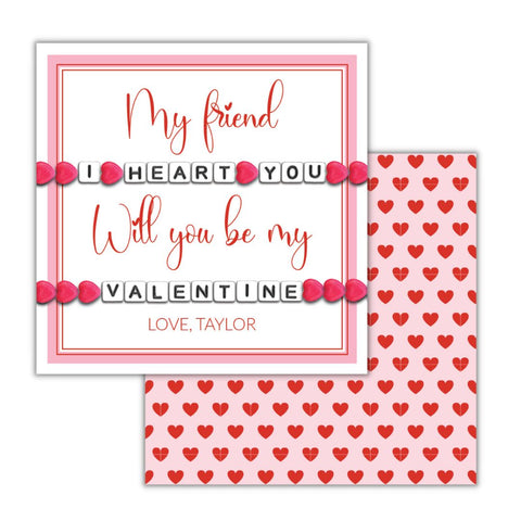 I Heart You Bead Bracelet Valentine