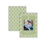 Winter Laurel Sage Lattice Holiday Card