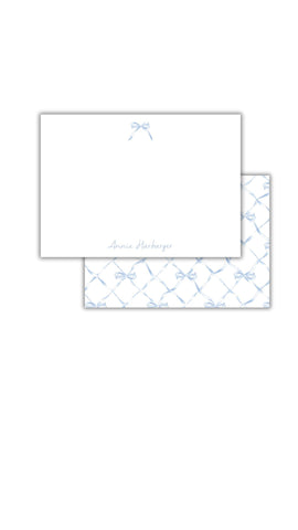 Blue Bow Notecards