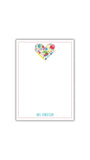 Back to School Special School Supply Heart Notepad + Tag