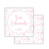 Spring Toile Gift Tag {pink}