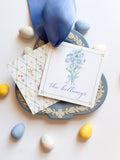 Wild Blooms Blue Bell Lattice Bouquet Tag