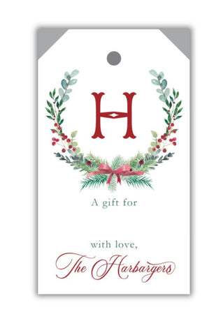 Greenery Crest With Love Hangtag