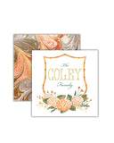 Harvest Marbled Fall Floral Square Gift Tag