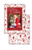 Red Toile Holiday Card