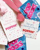 Hope your Valentine's Day is Poppin! {pink + purple} Large Hangtag