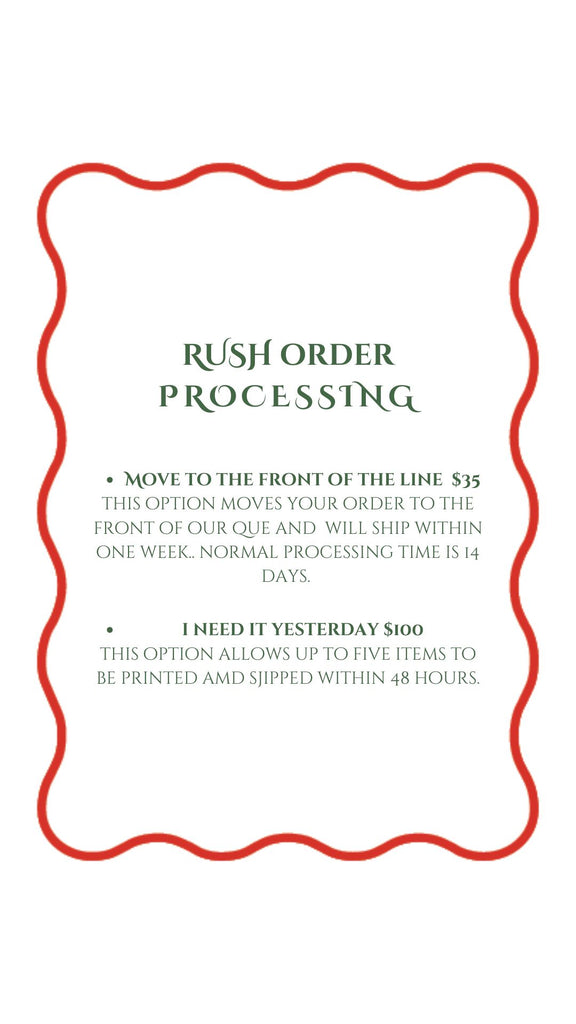 Rush Processing Rush Processing – Tiny Tag Co.
