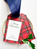 Classic "Merry Christmas" Red Tartan Tiny Tag-{hangtag}