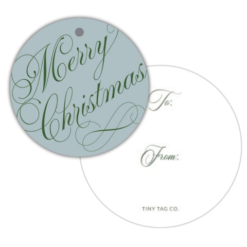 Non-Personalized Evergreen Elegance Winter Moss Gift Tag