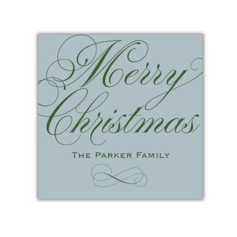 Evergreen Elegance Frosted Evergreen Personalized Gift Tag