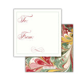 Non-Personalized Merry Marbled Cranberry Gift Tag