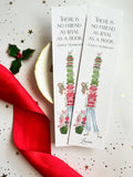 Christmas Book Girl Bookmark {personalized}