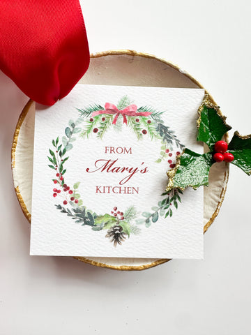 Mixed Wreath Kitchen Christmas Tiny Tag