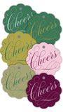 Non-Personalized Round Cheers Scallop Multi  Color Pack