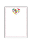 Back to School Special School Supply Heart Notepad + Tag (non-personalized)