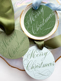 Non-Personalized Evergreen Elegance Frosted Evergreen Gift Tag