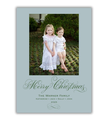 Frosted Evergreen Holiday Card