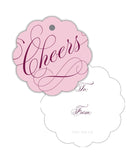 Non-Personalized Round Cheers Scallop Multi  Color Pack