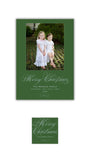 Pine + Silver Script Holiday Card
