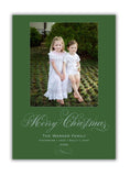 Pine + Silver Script Holiday Card