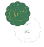 Non-Personalized Round Cheers Scallop Multi  Color Pack