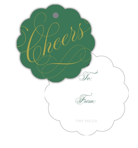 Non-Personalized Round Cheers {Pine + Mustard}