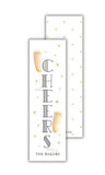 Black + Gold Champagne Cheers Vertical Tag