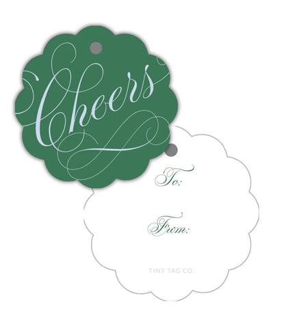 Non-Personalized Round Cheers {Pine + Snow}