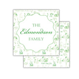 Spring Toile Gift Tag {green}