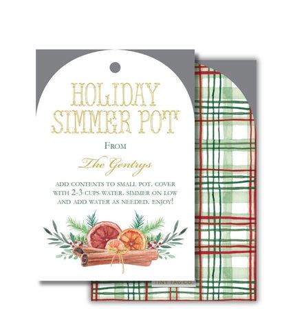 Simmer Pot Gift Arch Tag