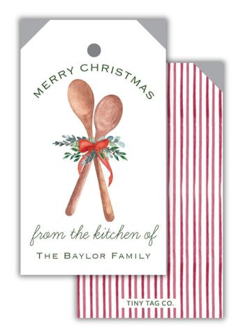 Merry Christmas Wooden Spoons Hang Tag