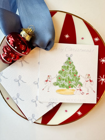 Trimming the Tree Gift Tag {blue}