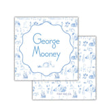 Spring Toile Gift Tag {blue}