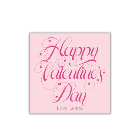 Happy Valentine's Day Pink Gift Tag